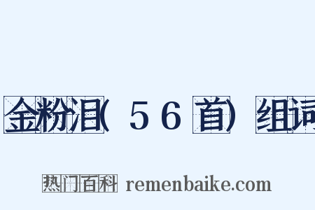 金粉泪(56首)组词是什么意思的图片